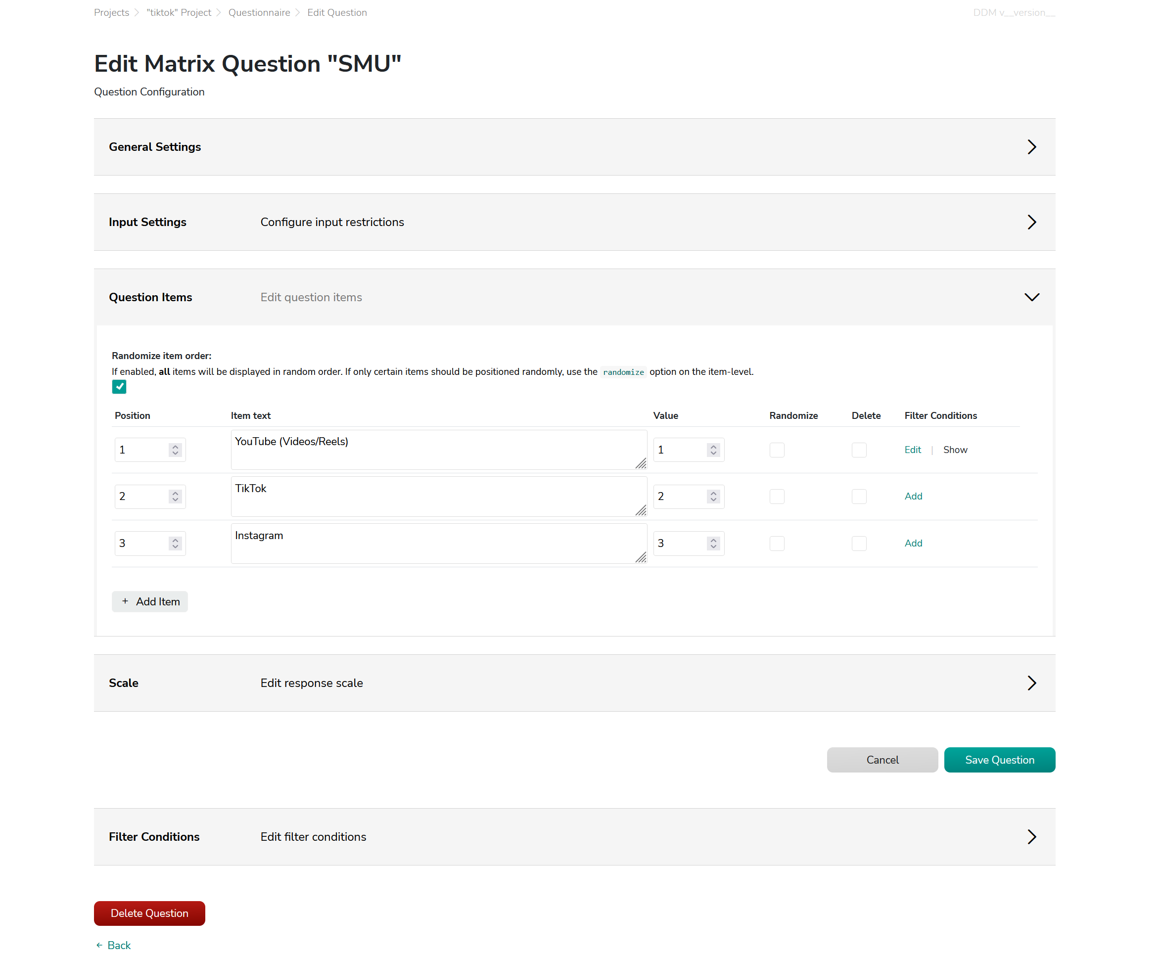 Blueprint Configuration Interface